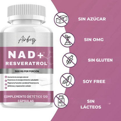 NAD+RESVERATROL 60 CAPSULAS