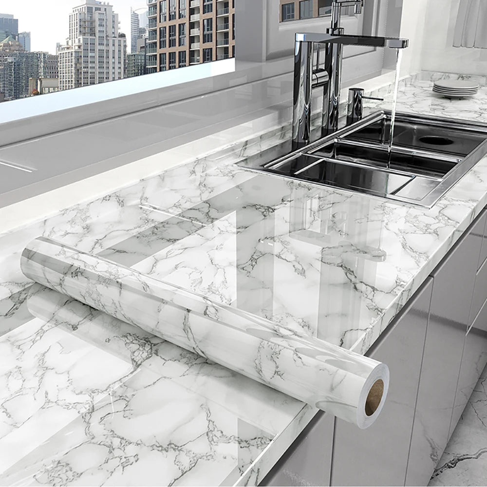 PAPEL Vinil adhesivo marmoleado 10m