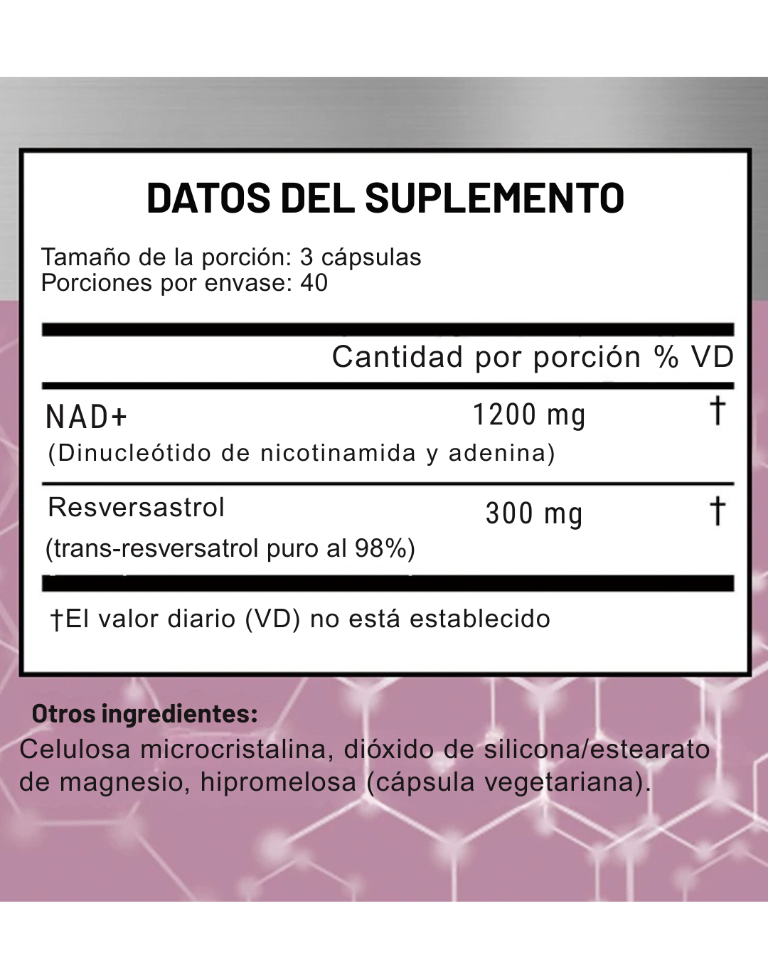 NAD+RESVERATROL 60 CAPSULAS